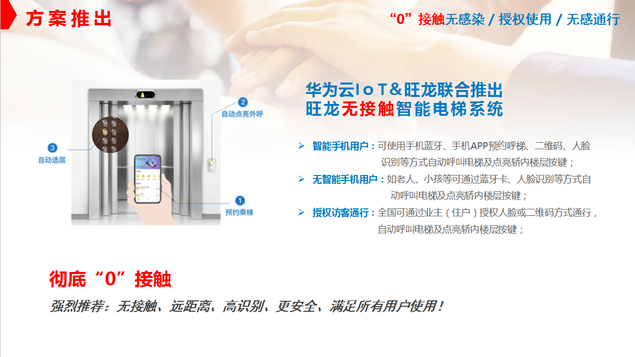 无接触乘梯解决方案