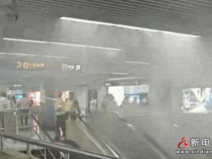 上海地铁人民广场站8号上行自动扶梯突发冒烟故障 部分列车跳停