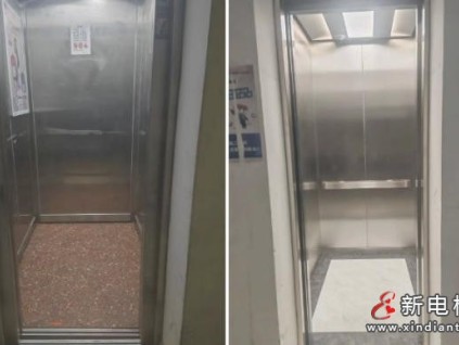 上海闵行某小区的13台旧梯更新完成