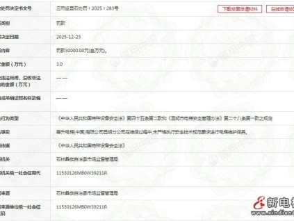 蒂升电梯昆明分公司被罚叁万元