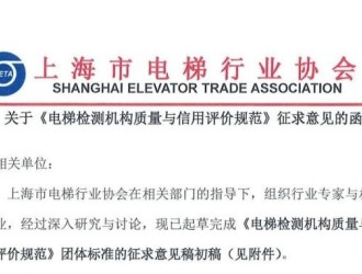 【团体标准】关于《电梯检测机构质量与信用评价规范》征求意见的函