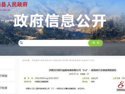 四川‌洪雅洪川“2·2”电梯安装时钢筋顶翻对重框 对重块脱落砸中轿顶作业人员 多方责任主体被追责