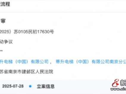 蒂升电梯南京分公司涉劳动争议 一审判付近30万经济补偿