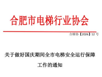 关于做好国庆期间合肥市电梯安全运行保障工作的通知