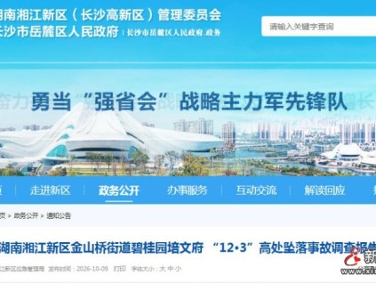 湖南湘江新区通报“12·3”家用电梯安装高坠事故 涉事企业被追责